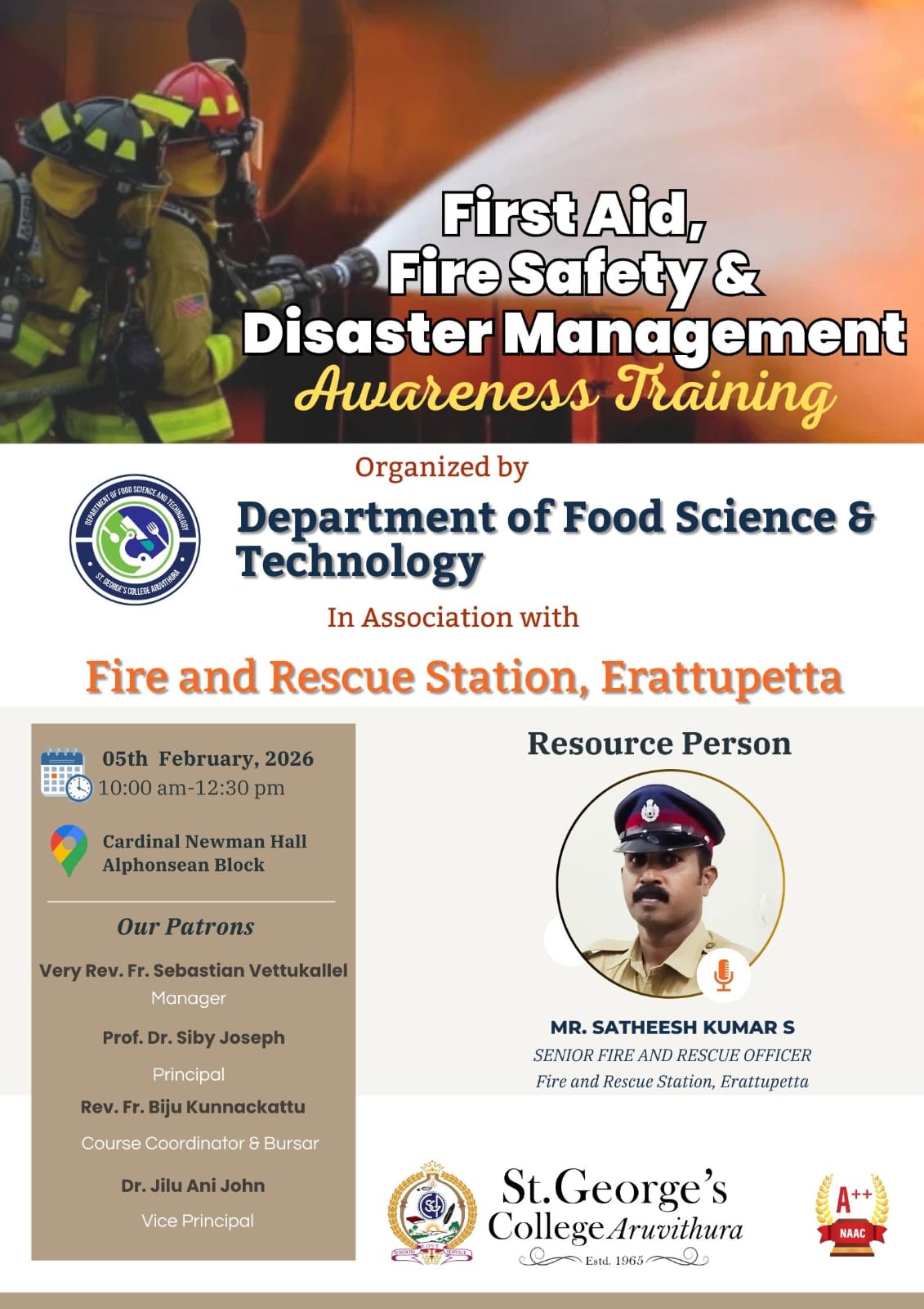 First Aid, Fire Safety & Disaster Management Awareness Training